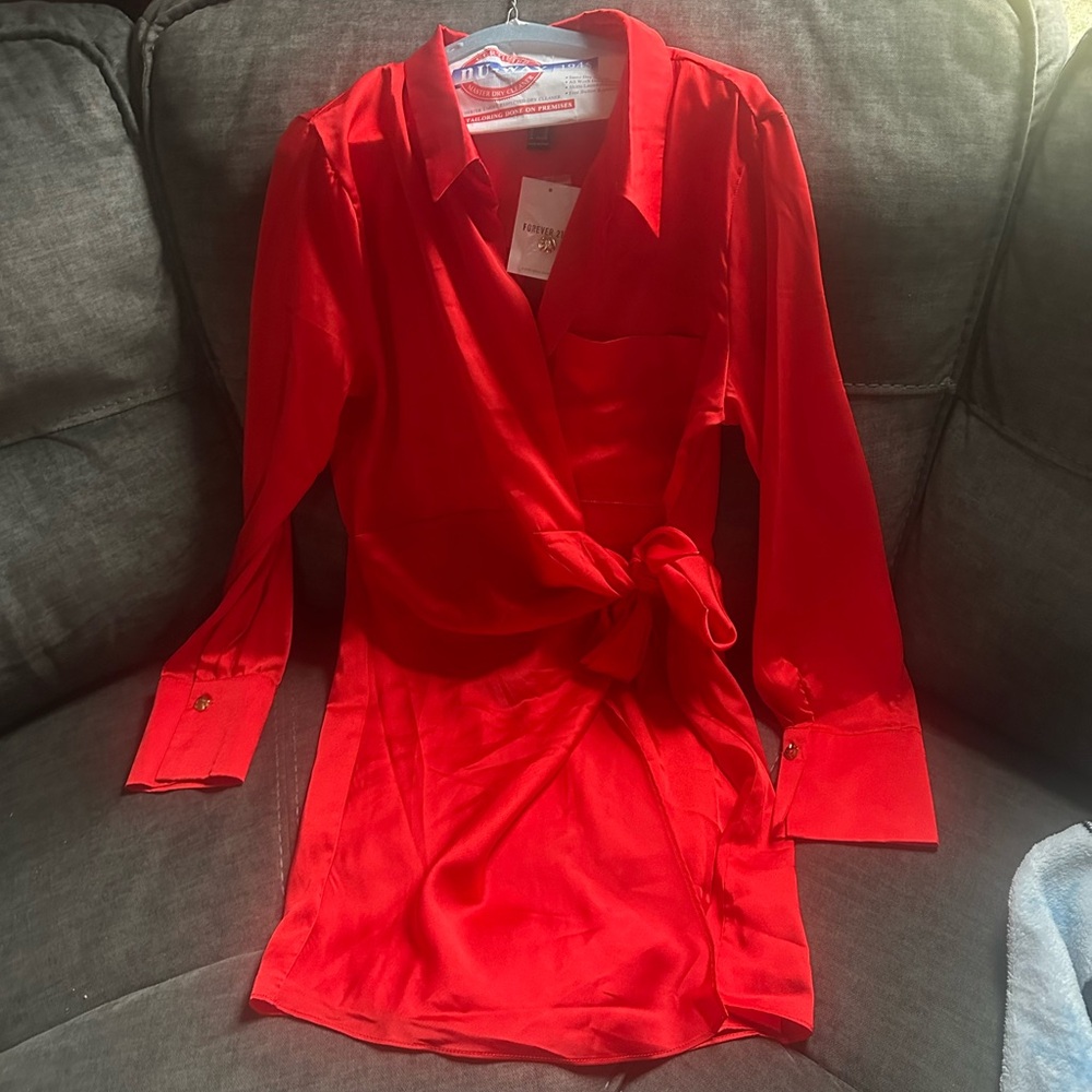 Forever 21 Vibrant Red Dress